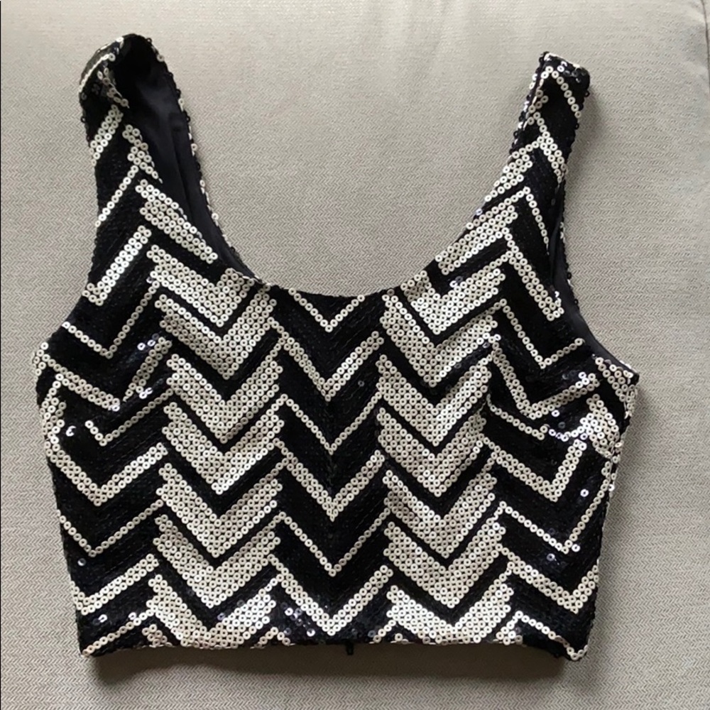 Sequin crop top